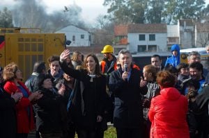 El presidente Mauricio Macri y la gobernadora María Eugenia Vidal fueron agredidos el 12 de agosto pasado durante un acto en el barrio Belisario Roldán.