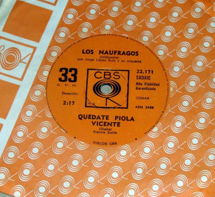  El disco de "Los Náufragos" y un hit de aquellos años: "Quedate piola Vicente..."