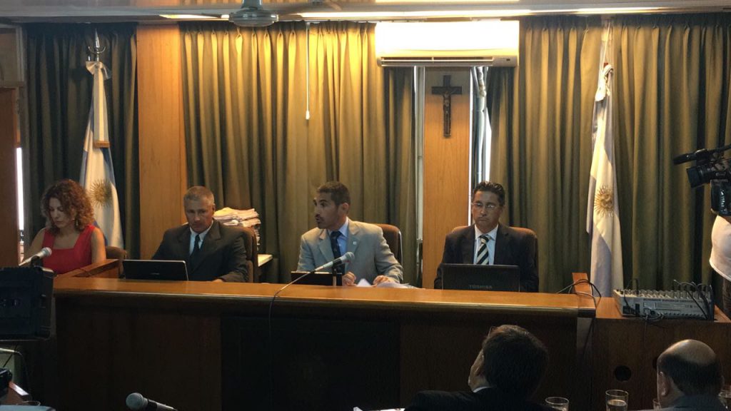 Los jueces Aldo Carnevale, Facundo Gomez Urso y Pablo Viñas. 