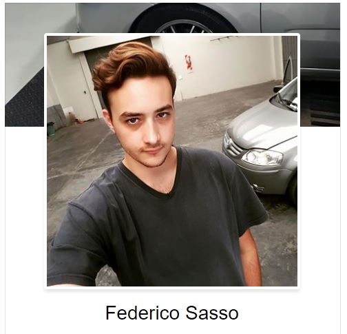 Este es Federico Sasso, el joven que manejaba el Clio al momento del fatal accidente.