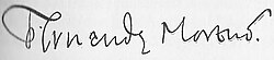 Firma de Baldomero Fernández Moreno.