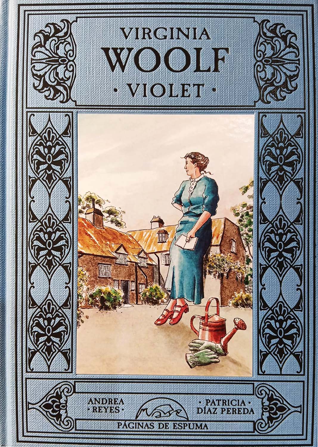 La tapa de 'Violet. Tres historias', de Virginia Woolf, con ilustraciones de Andrea Reyes y traducción, notas y prólogo de Patricia Díaz Pereda. Foto: Editorial Páginas de Espuma.