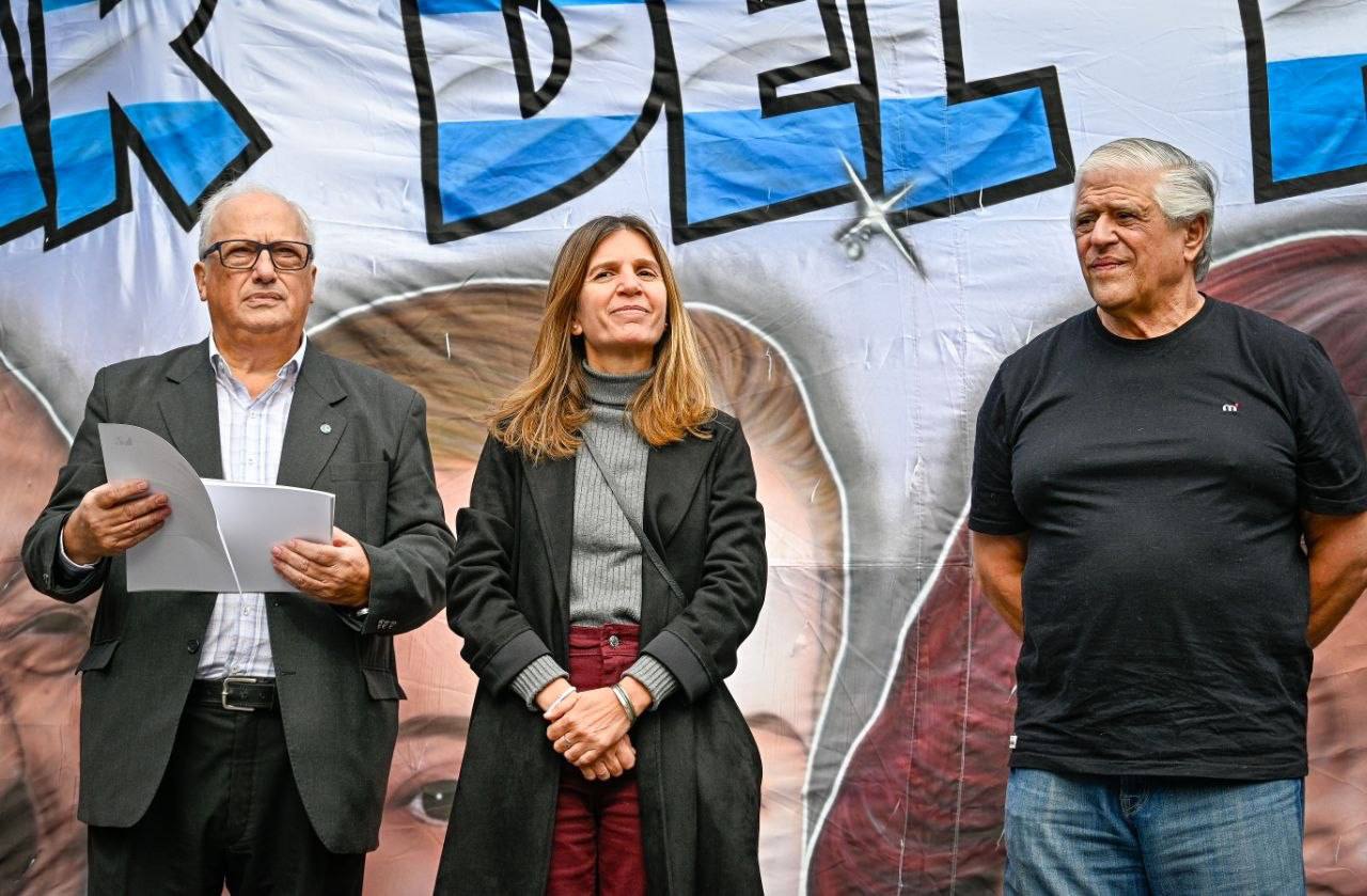 Daniel Di Bártolo, Fernanda Raverta y Hugo Casarsa.