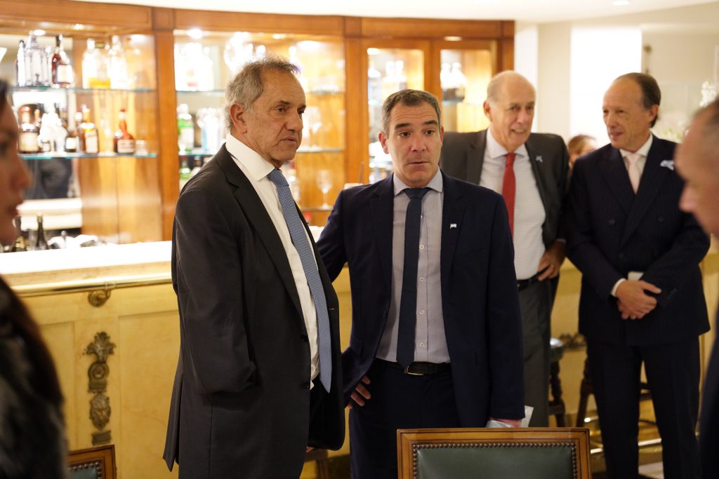 Daniel Scioli y Agustín Neme en la fiesta aniversario de LA CAPITAL.