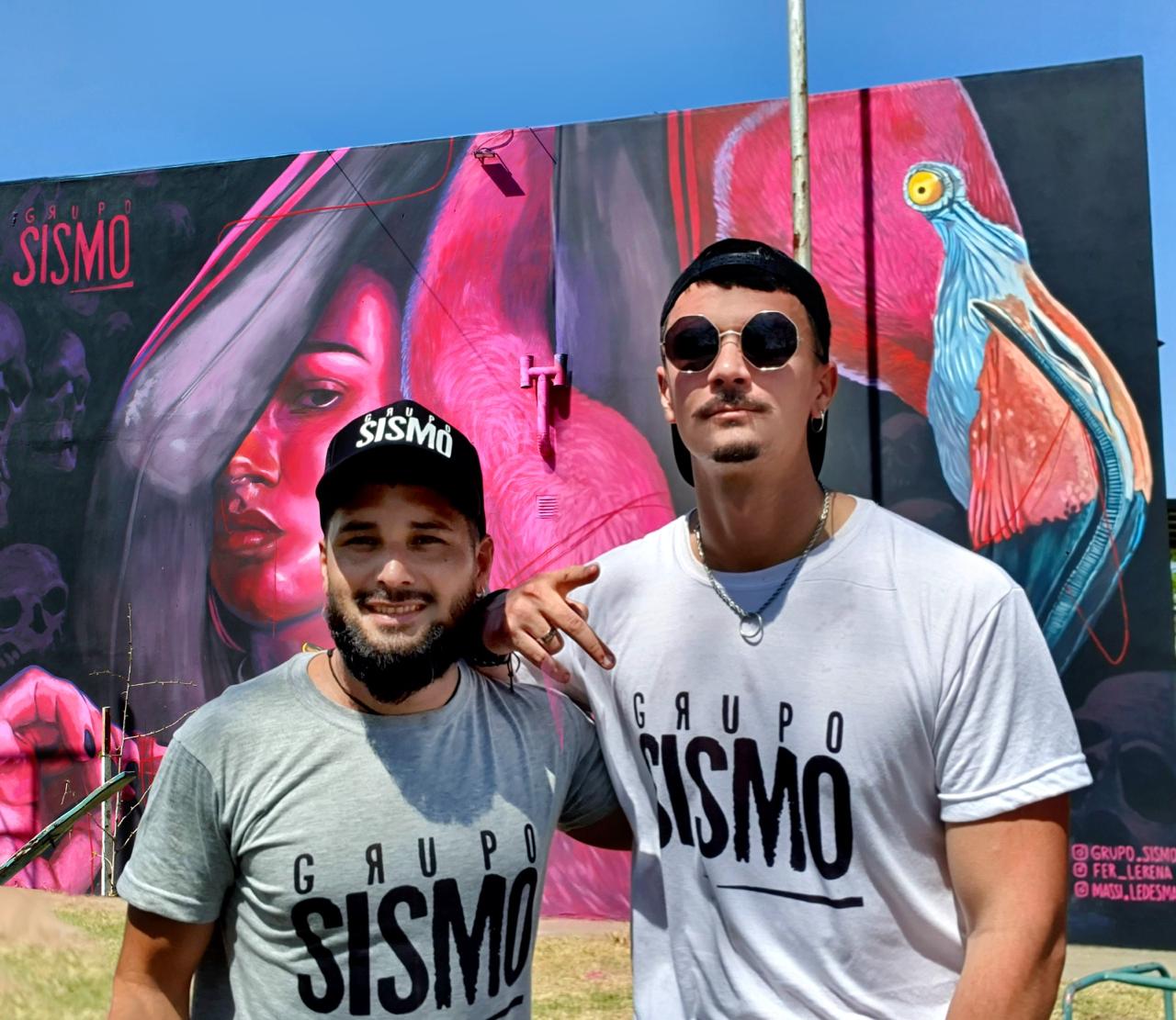 Massi Ledesma y Fernando Lerena, del Grupo Sismo, que tuvo a su cargo la realización de "Mensajeras".