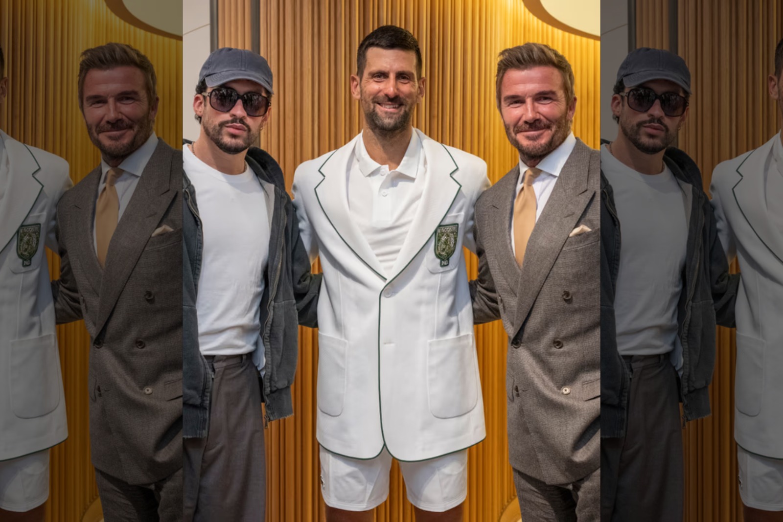 Bad Bunny, Novak Djokovic y David Beckham.