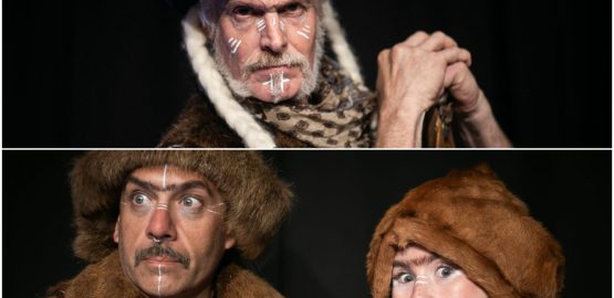 Dos momentos de la obra "Confin".