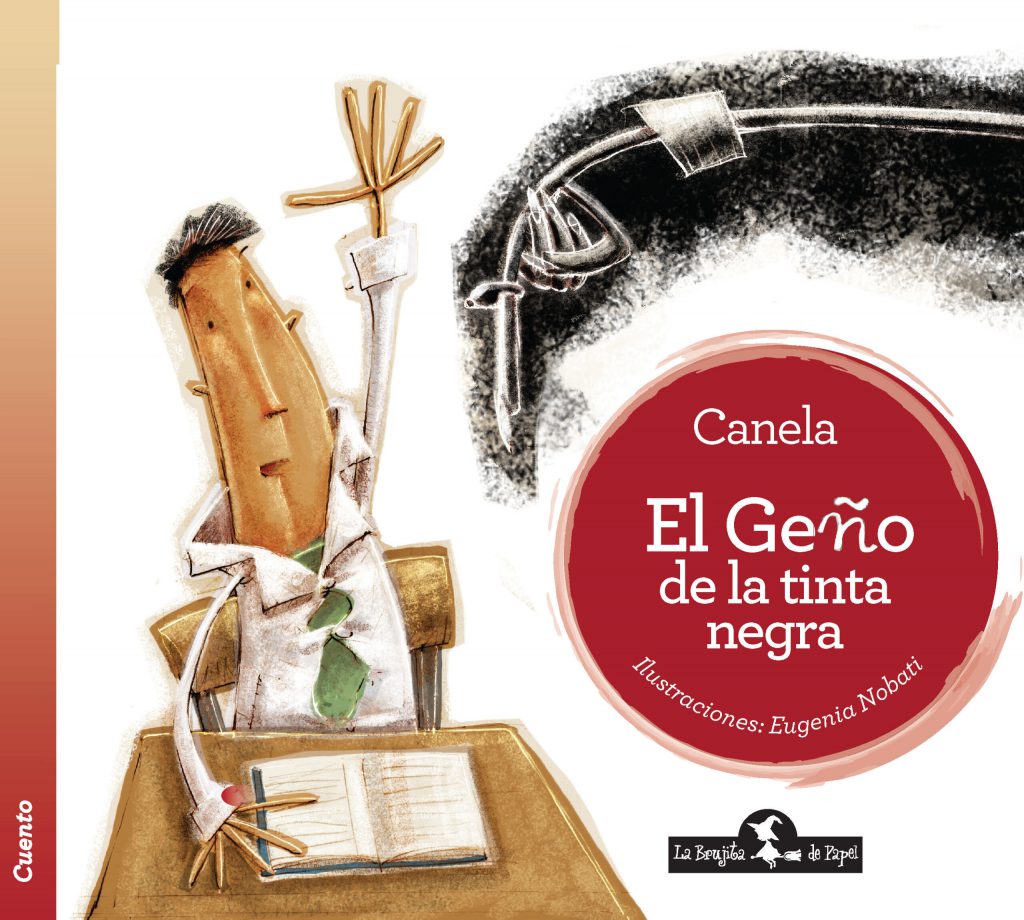 Portada de El geño de la tinta negra ilustrada por Eugenia Nobati.