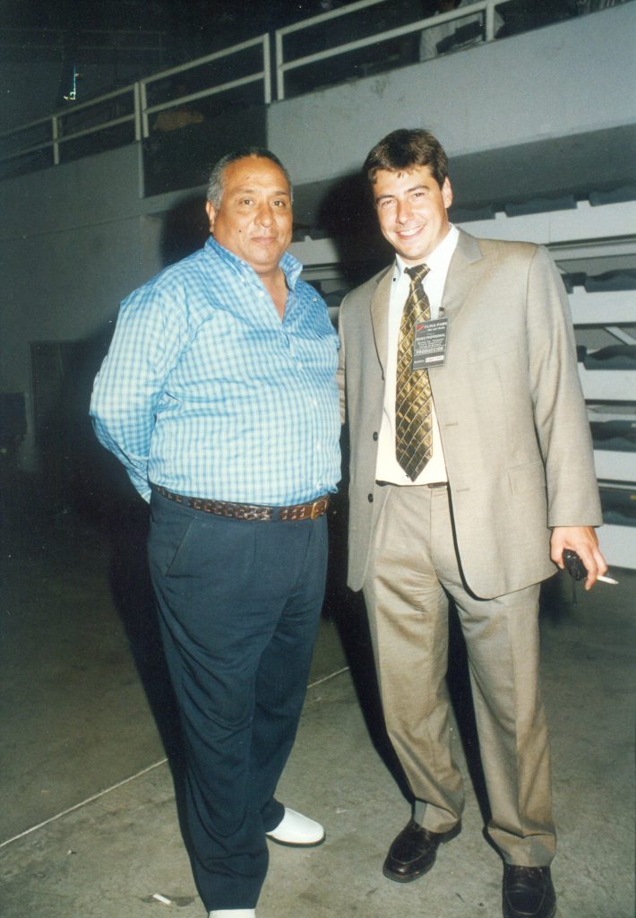 En un festival en el Polideportivo, junto a Esteban Livera, sobrino de "Tito" Lectoure.