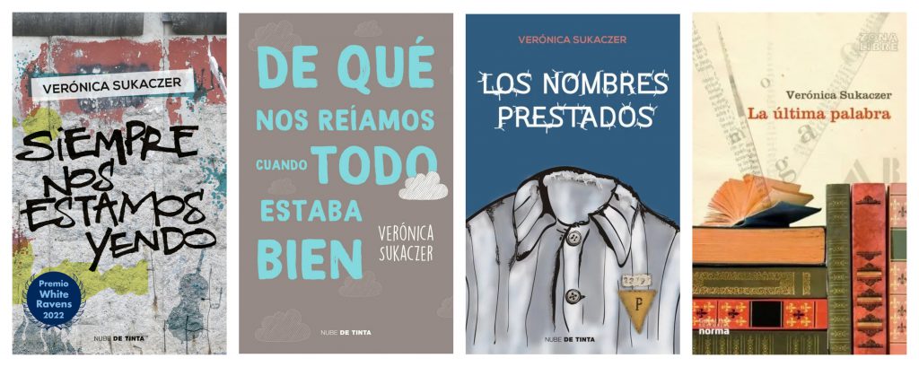 Algunos de los libros publicados por Verónica Sukaczer.