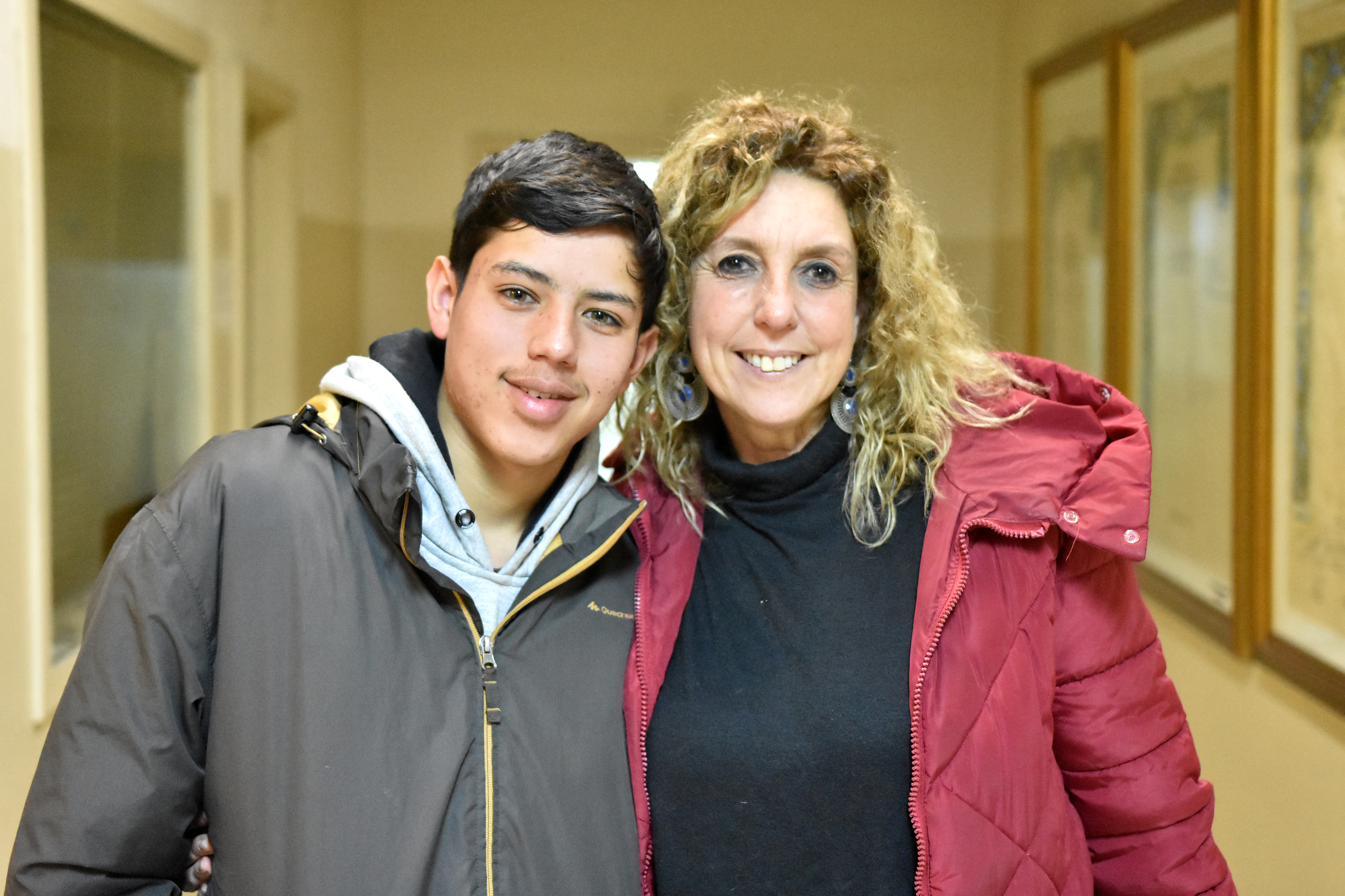 Lucas y la abogada Erika Hooft.