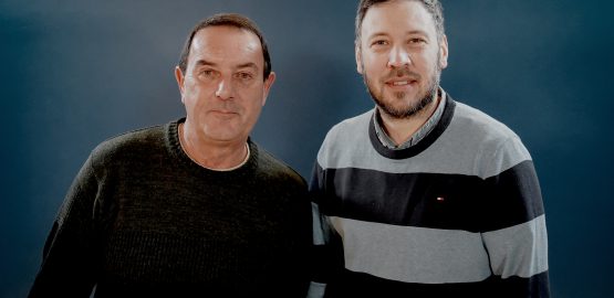 El director de Opus XV, José Di Virgilio y el arreglador Manuel Di Luca.
