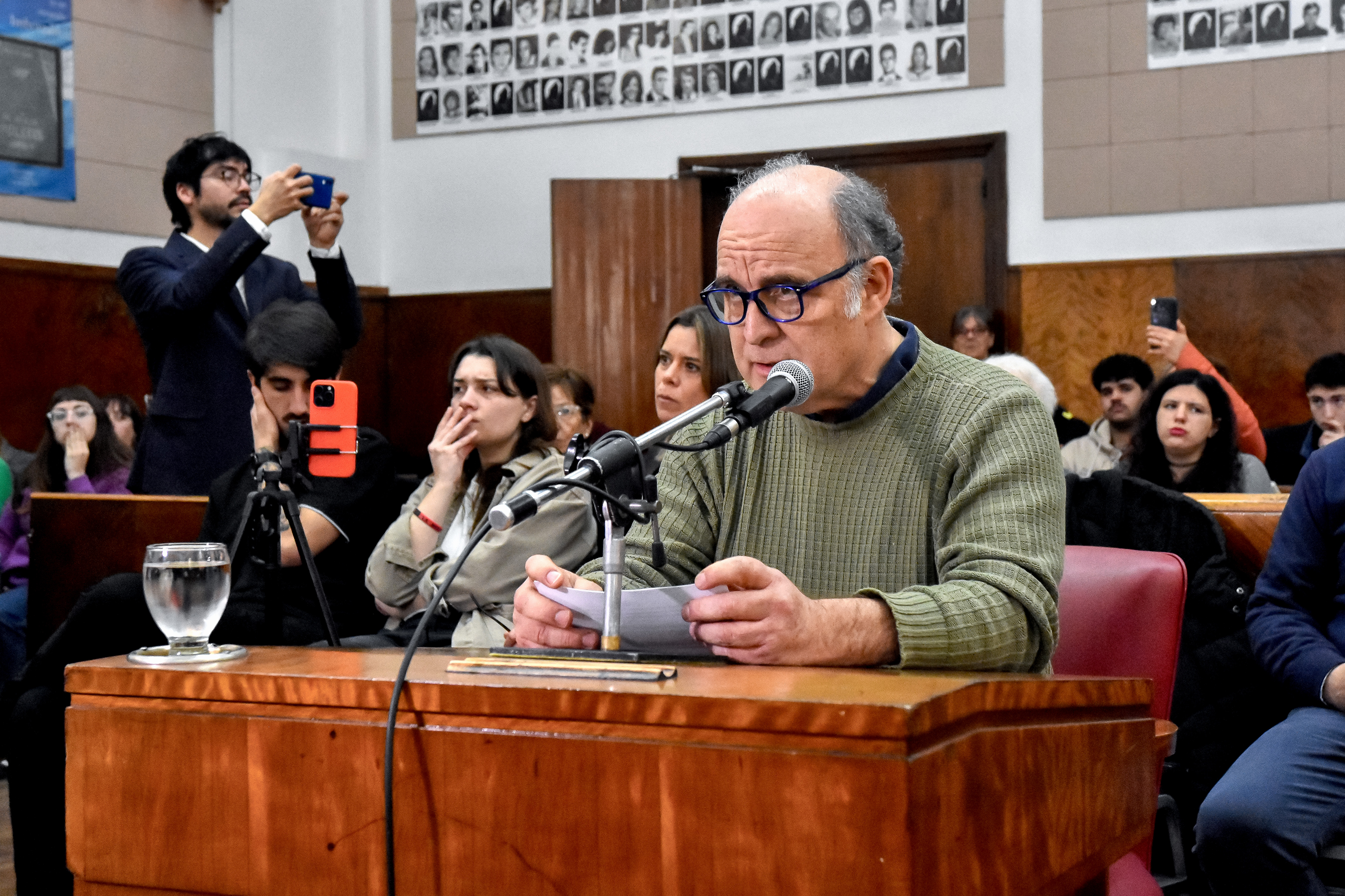 Heraldo García, al exponer el jueves en la sesión del Concejo sobre la inseguridad.