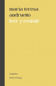 Portada de Leer y resistir, publicado por Letra Sudaca y Jitanjáfora.