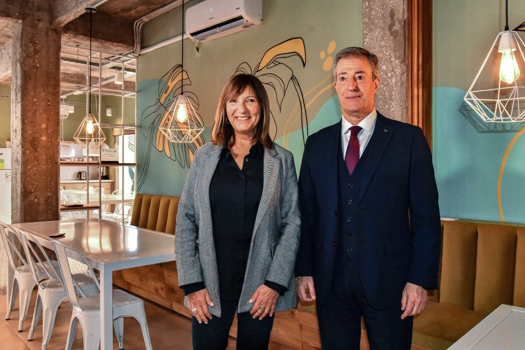 Mónica Biasone, rectora de la Universidad Nacional de Mar del Plata, y Carlos Greco, rector de la Universidad Nacional de San Martín.