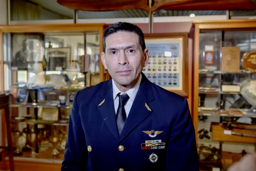 Comodoro Pablo Noguera, jefe del Grupo 1 de Defensa Antiaérea.