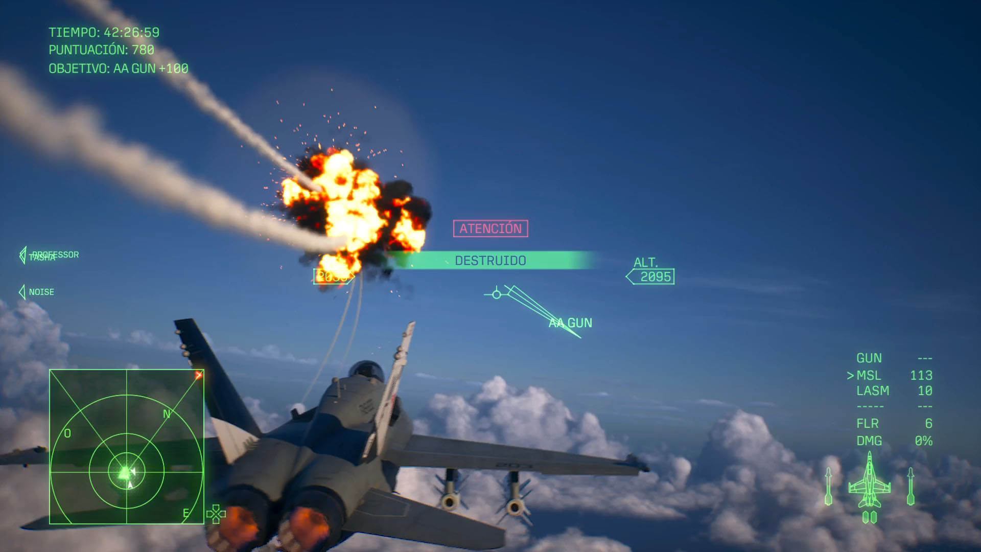 'Ace Combat 8: Wings of Theve' combina maniobras de combate con elementos de simulación y un sistema climático que puede cambiar el desarrollo de las misiones. Foto: EFE | Bandai Namco.