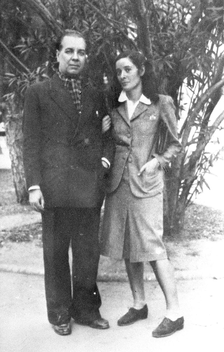 Jorge Luis Borges y Estela Canto.