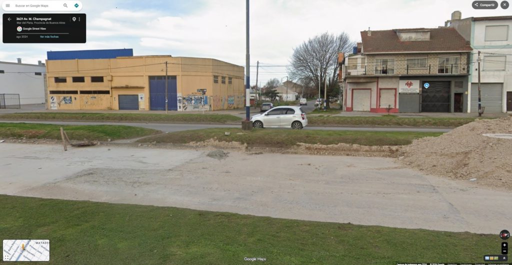 El sitio donde se encontraba estacionada la camioneta de Ulises Cristiano.