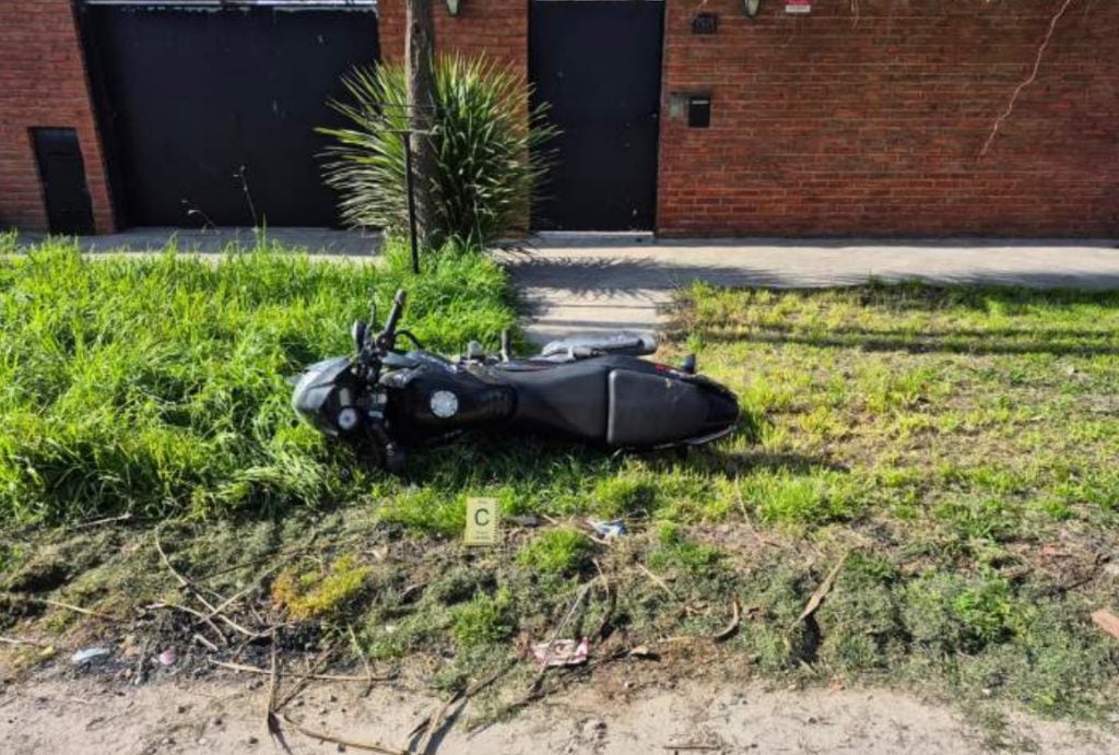 Moto robada y que manejaba Buenahora.