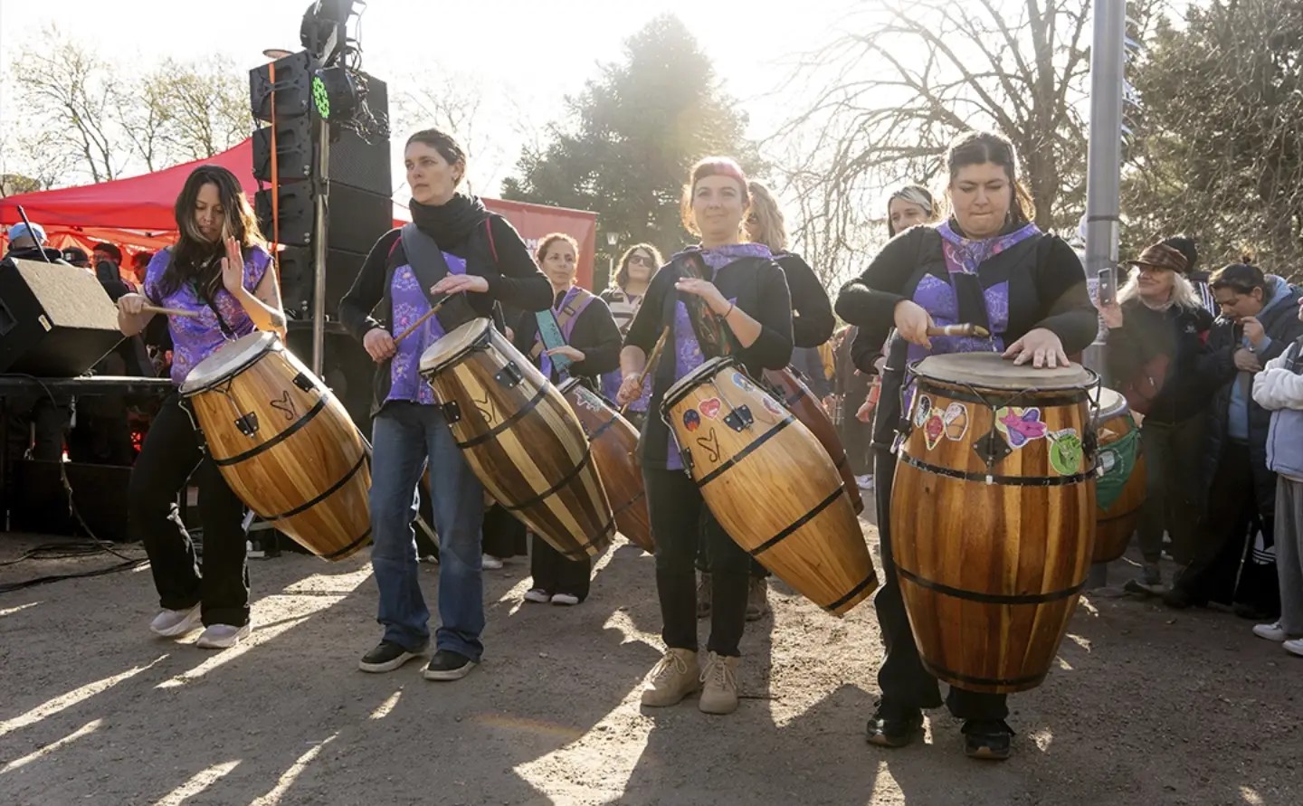 Uno de los grupos musicales que se presentó en la celebración del América Libre.