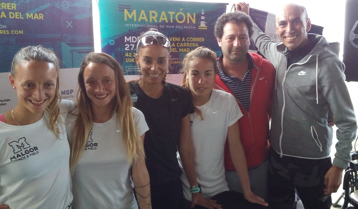 Las hermanas Florencia y Mariana Borelli, María de los Angeles Peralta, Belén Casetta, Daniel Díaz y Leonardo Malgor.