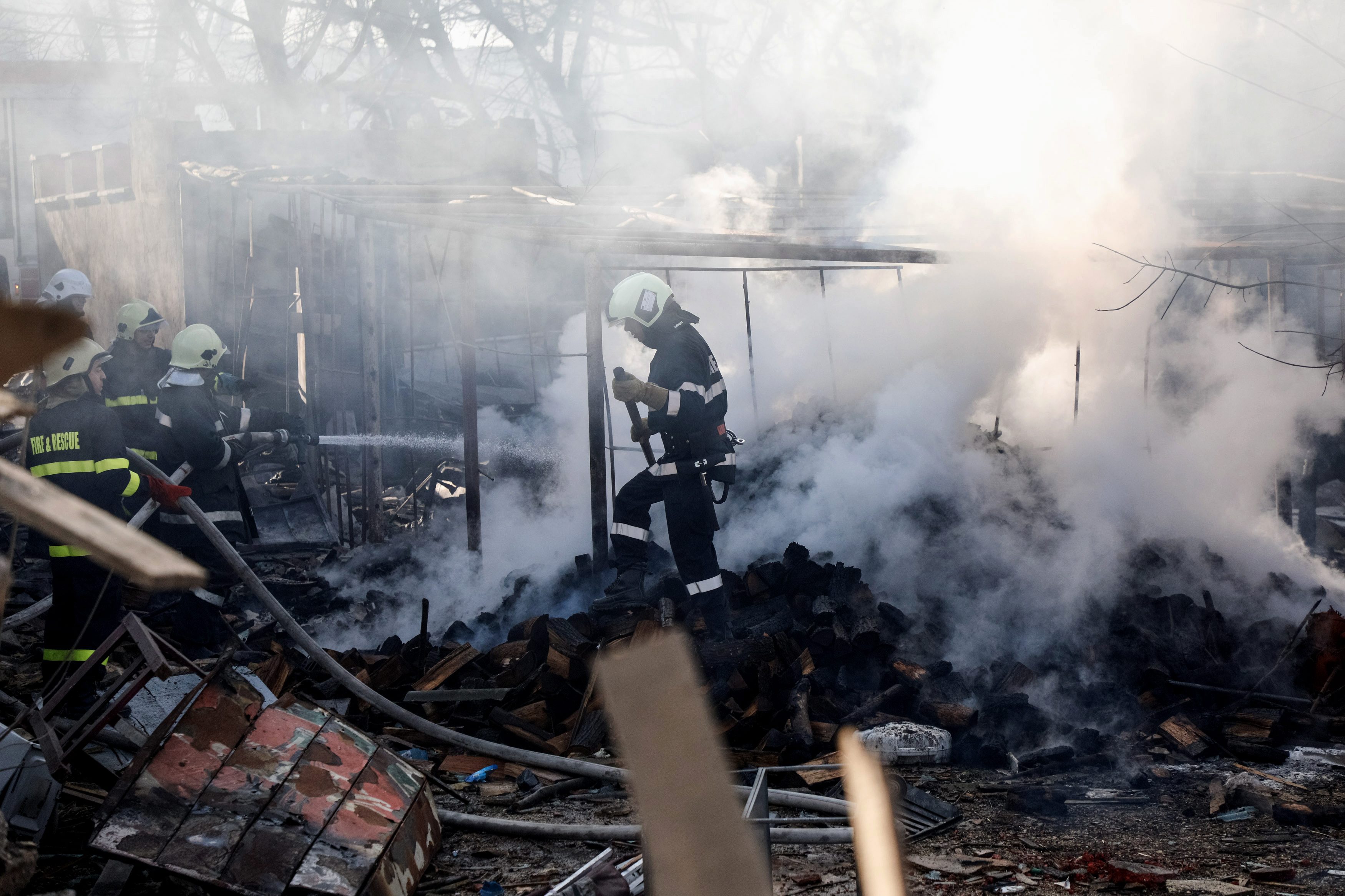 Explosion of a derailed train in the village of Hitrino