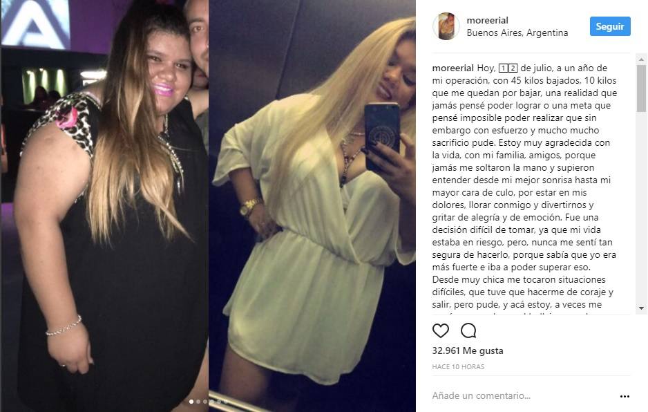 Morena Rial bajó 45 kilos y compartió en las redes sociales su “antes y  después” « Diario La Capital de Mar del Plata