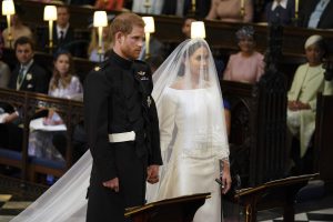 zzzzinte1 Britain's Prince Harry, Duke of Sussex (L) and US fiancee of Britain's Prince Harry Meghan Markle stand together for their wedding in St George's Chapel, Windsor Castle, in Windsor, on May 19, 2018. / AFP PHOTO / POOL / Dominic Lipinski zzzz