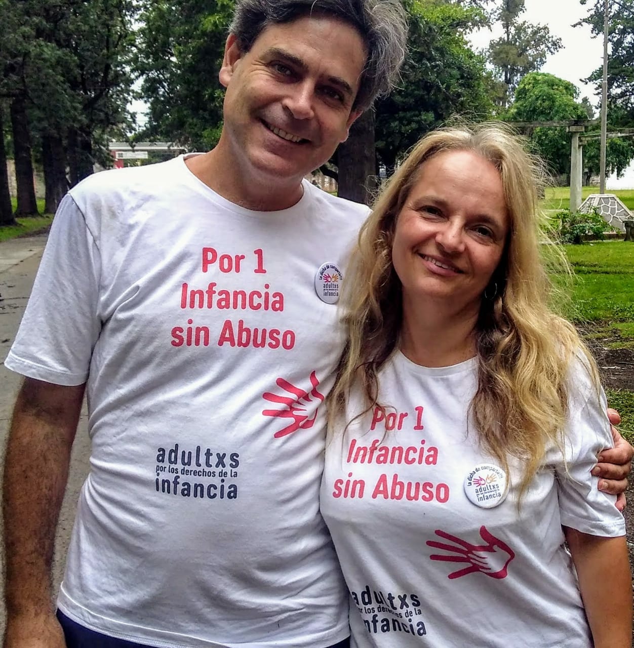Sebastián Cuattromo y Silvia Piceda, cofundadores de "Adultxs por los Derechos de la Infancia".
