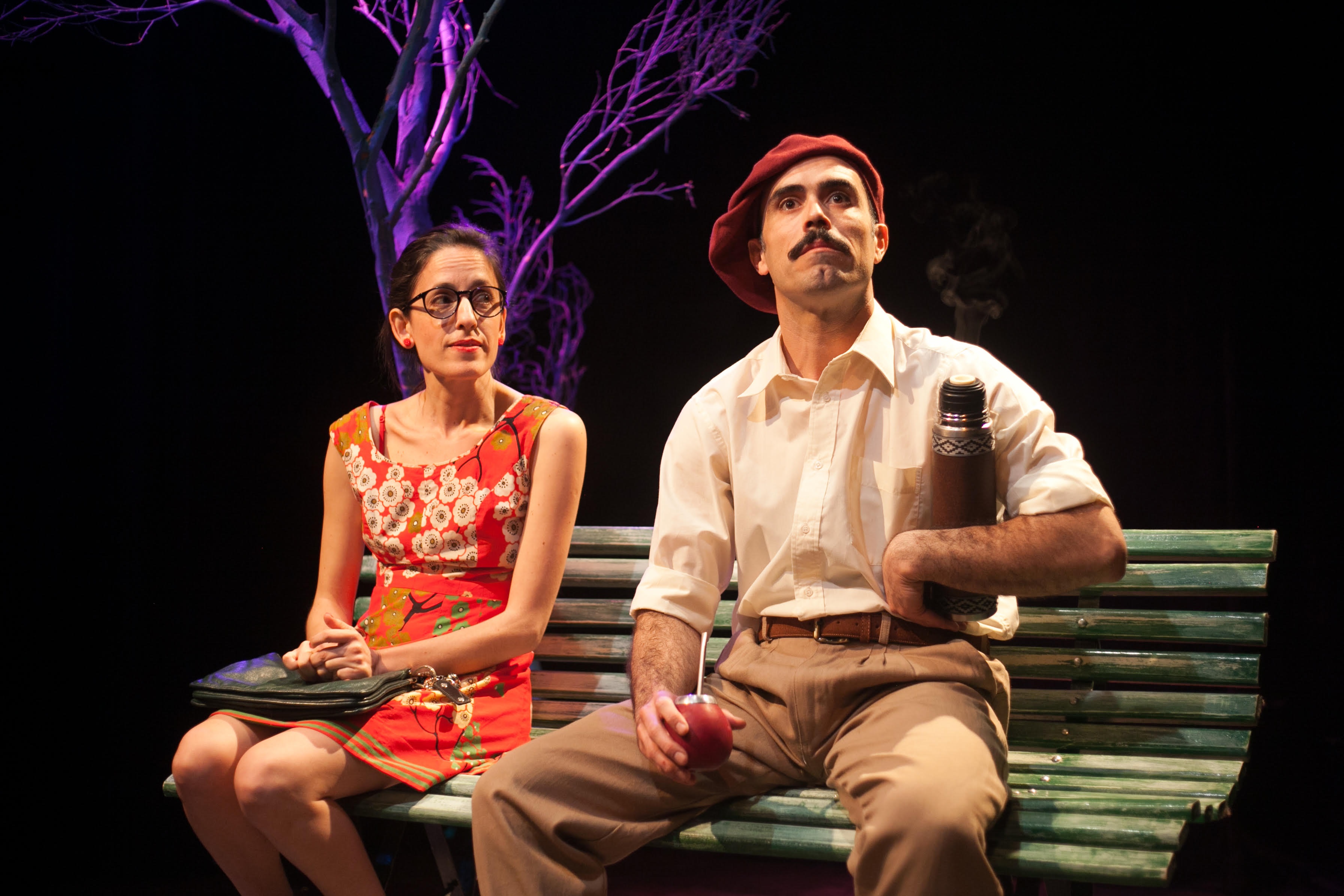 Soledad Piacenza y Emiliano Díaz, protagonistas de la obra.