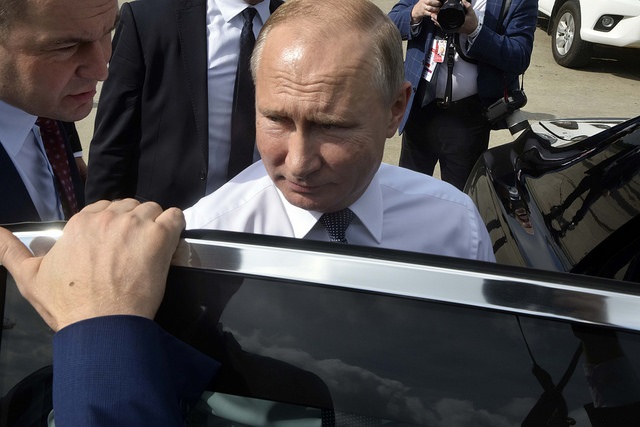 Llegada de Vladimir Putin, presidente de Rusia.