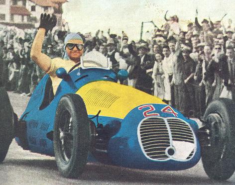 El momento de la victoria. La consagración de Juan Manuel Fangio en el Torreón. 