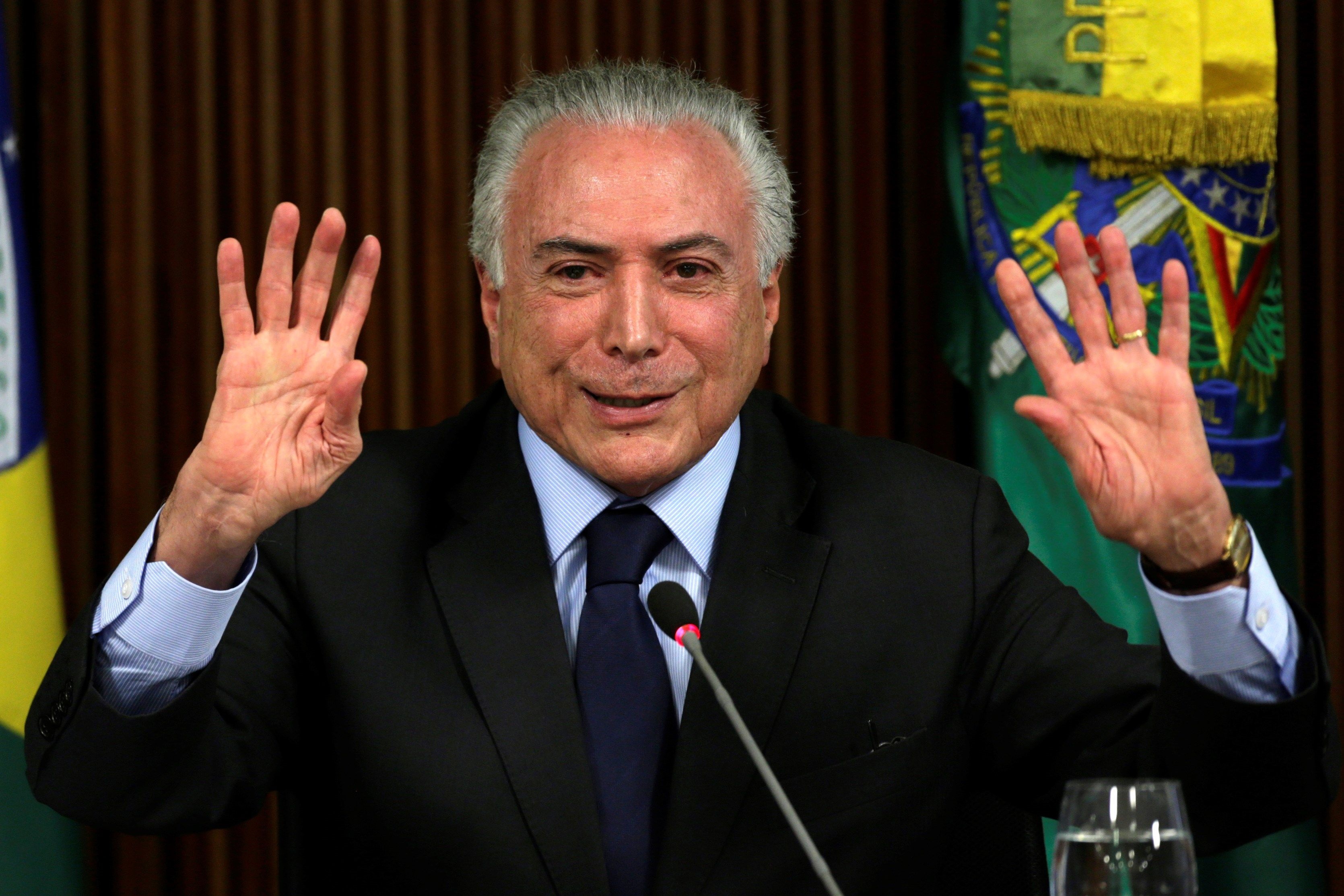 Michel Temer durante una reunión de gobierno en Brasilia. Foto: EFE | Joédson Alves.