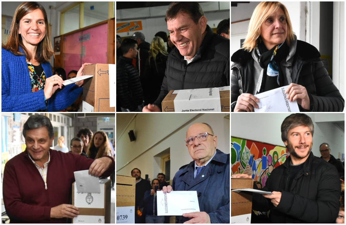 Raverta, Montenegro, Baragiola, Pulti, Arroyo y Bonifatti, al votar el 11 de agosto. 