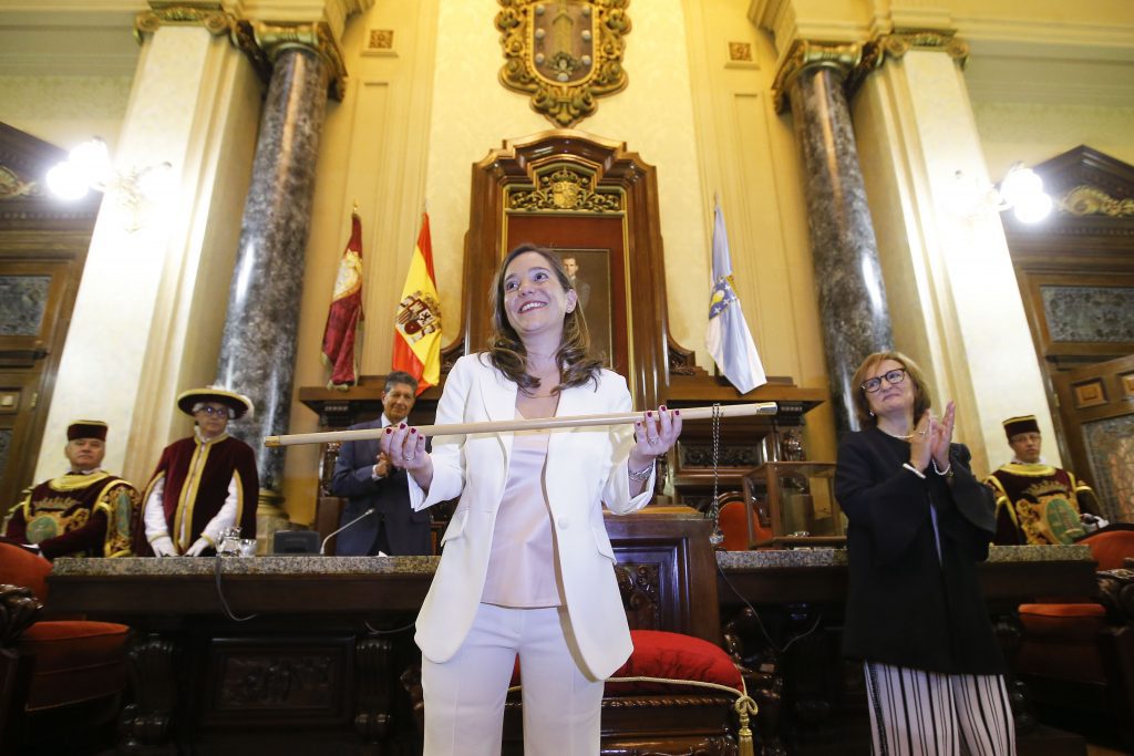 Inés Rey, en una de sus primeras fotos como alcaldesa