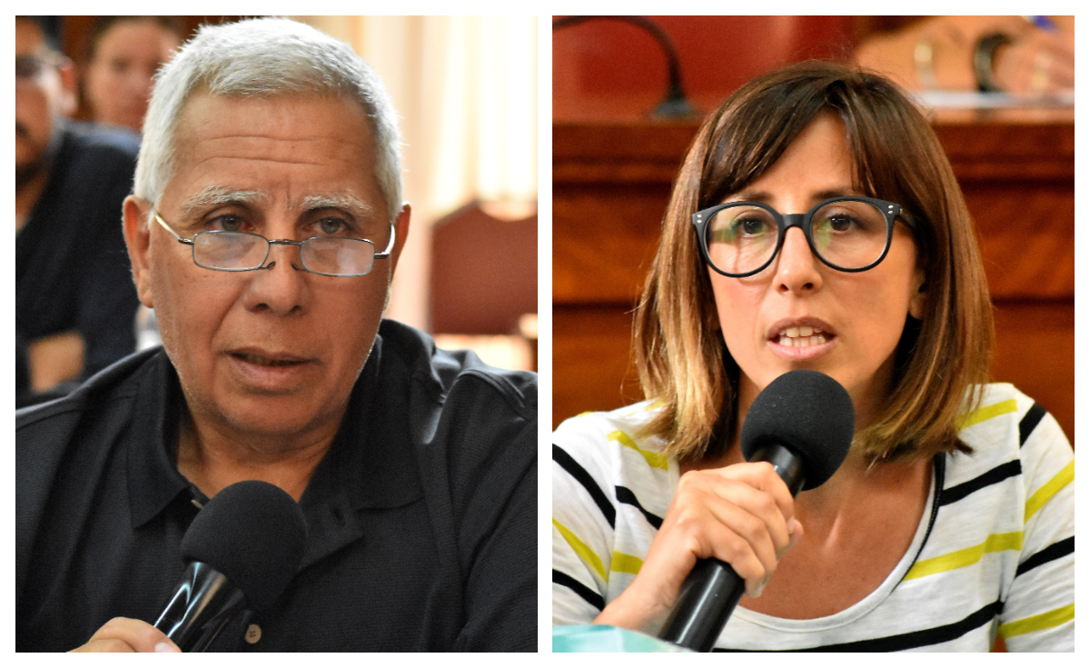 Ante una consulta de Virginia Sívori (derecha), el secretario de Obras, Jorge González (izquierda), aclaró que el área no diferencia "obra vieja de obra nueva". 