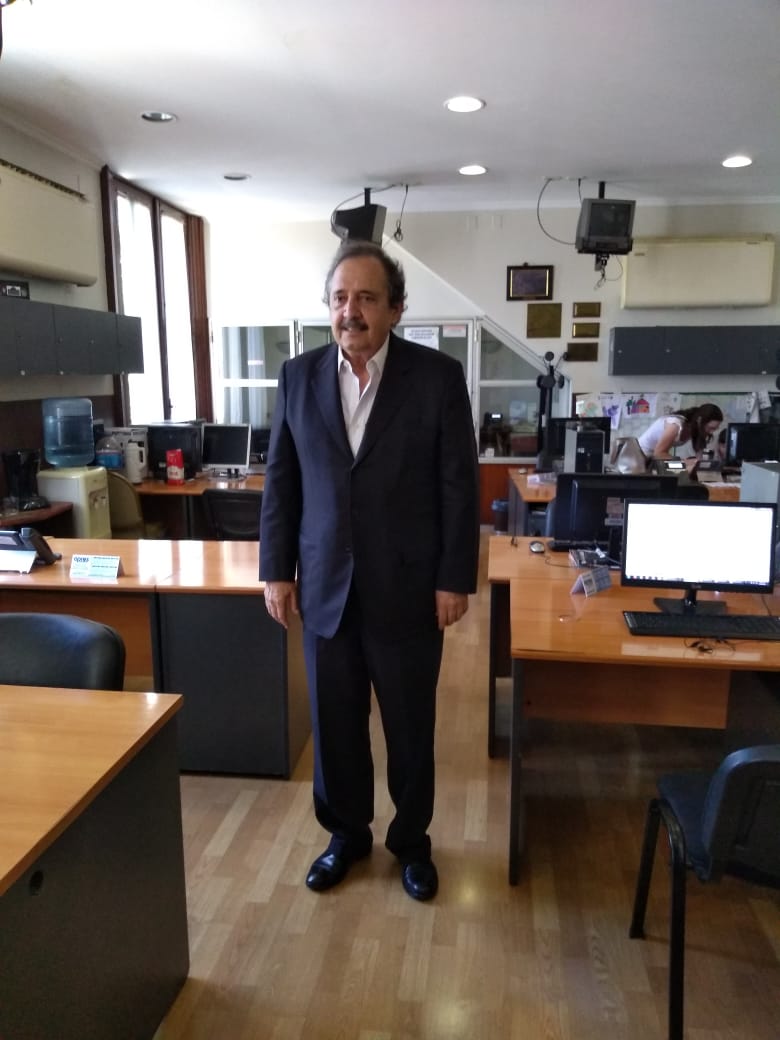 Ricardo Alfonsín pasó por la Sala de Periodistas de Casa de Gobierno