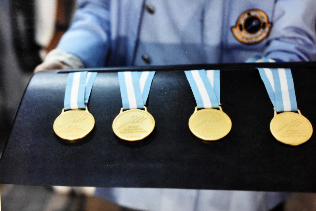Las medallas que se entregaron en aquellos inolvidables Juegos.