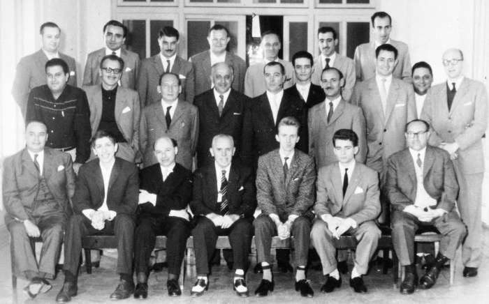 Los jugadores de ajedrez en Mar del Plata, hace 60 años. 