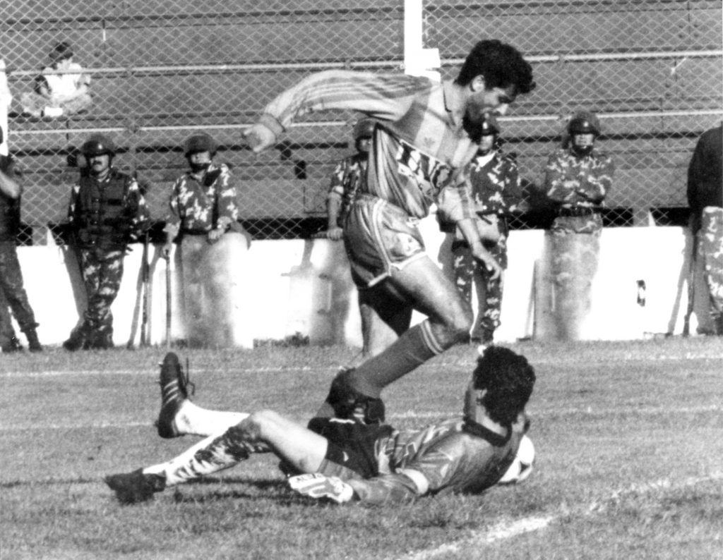 Marcelo Marín convirtió cuatro goles en el 13 a 0 de Aldosivi sobre Alvarado en 1994.