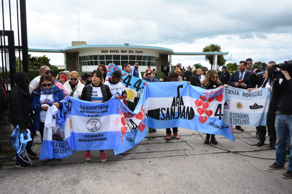 Una de las marchas de los familiares de los submarinistas del ARA San Juan.