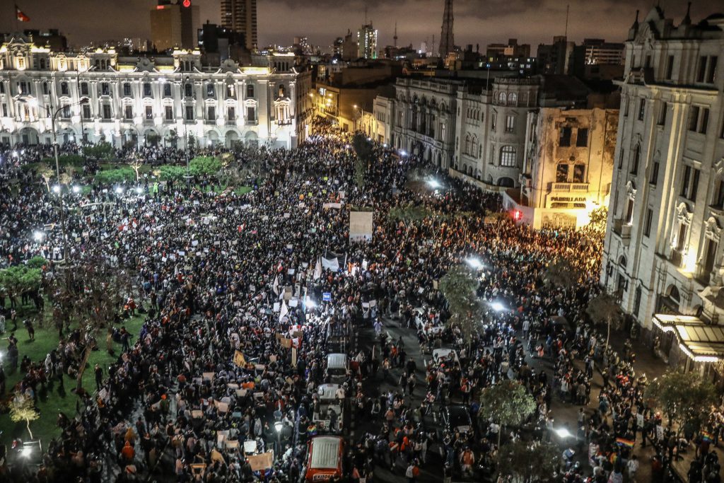 Anti-government protest in Lima, Peru