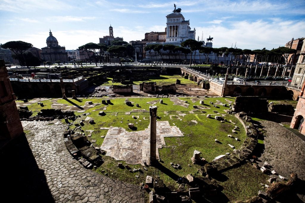 Exhibition after archeological exacavations in Rome