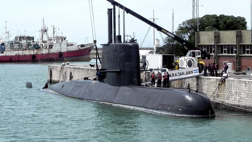 El submarino ARA San Juan.