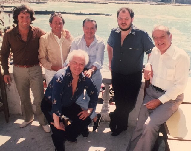Mar del Plata, temporada 1981. Fernando Motti, Coco Acevedo, Enrique Carreras, Carlos Rottemberg, Darío Vittori y Pepe Parada