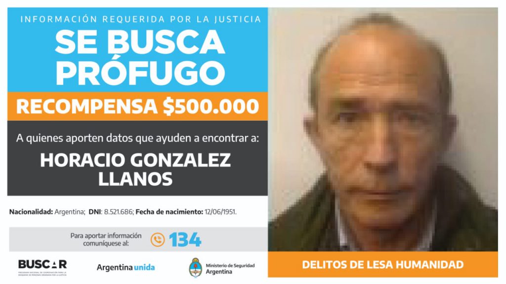 González LLanos, buscado por crímenes de lesa humanidad en Mar del Plata.