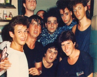 Una foto legendaria: Aracil junto a los Soda Stereo y Amado Boudou.