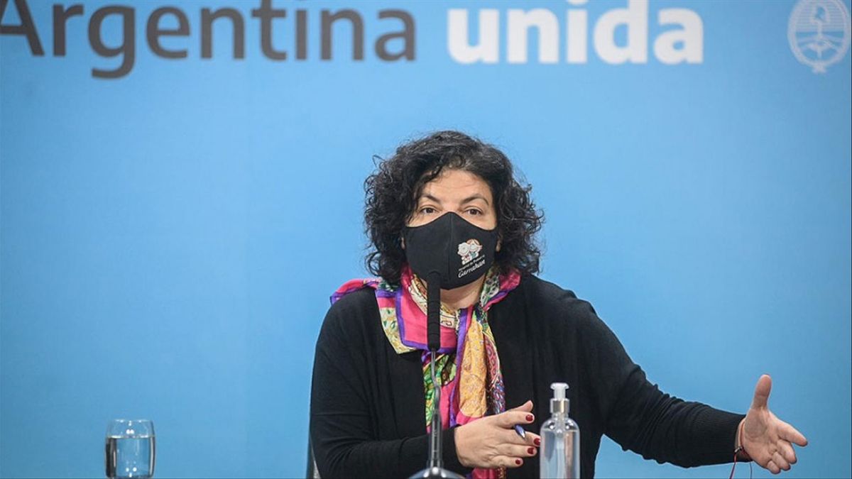 Carla Vizzotti, ministra de Salud.