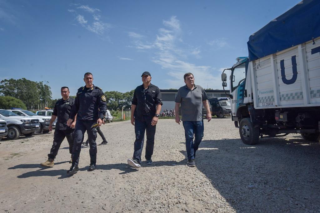 Sergio Berni y Guillermo Montenegro se reunieron hoy en Mar del Plata.